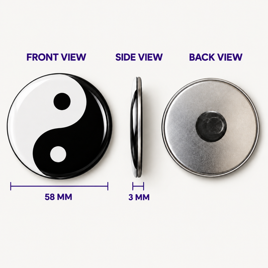 Yin Yang Round Magnet