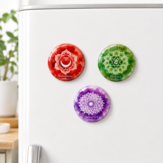 7 Chakra Symbols Round Set of 7 58mm — Lifestyle