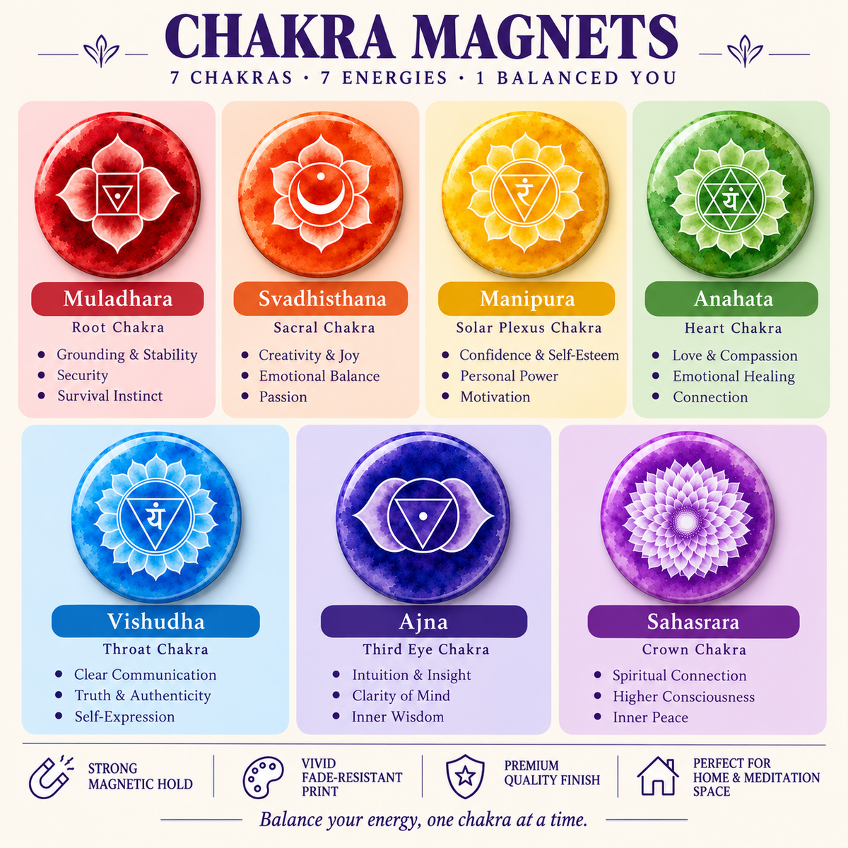 Chakra Symbols Round
