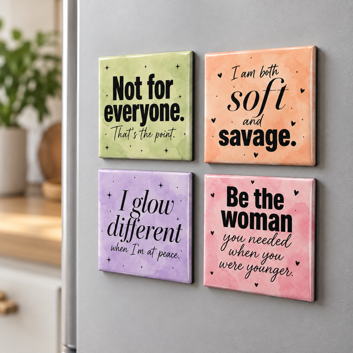 Empowering Quote for Women Set of 4