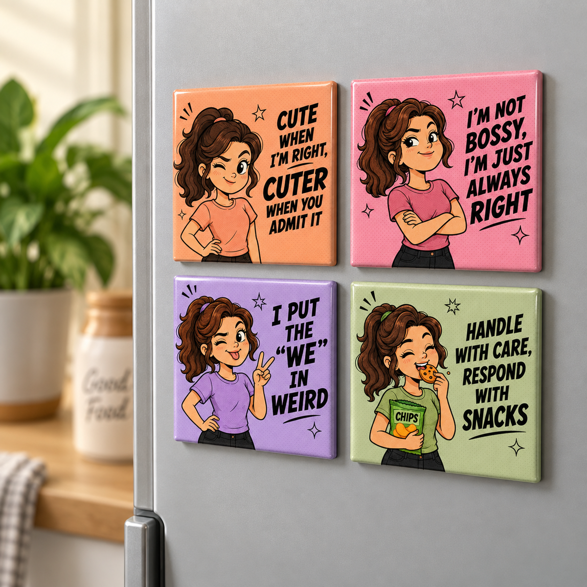 Playful Banter Sassy Quote 2.5x2.5 in