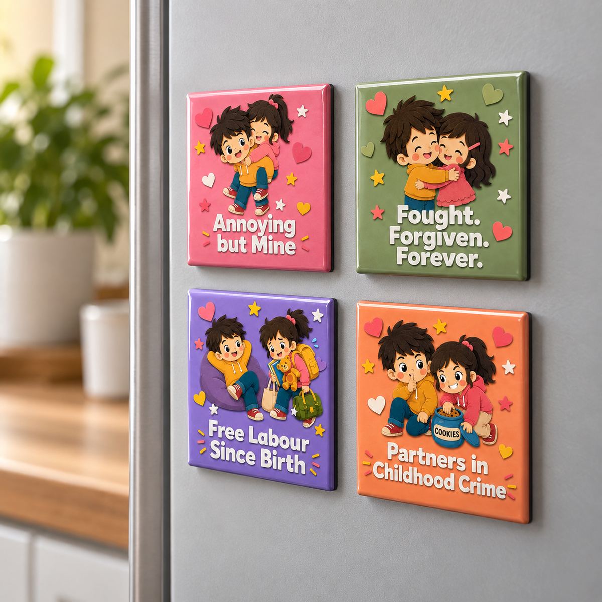 Rakhi Sibling Banter Sassy Quote 2.5x2.5 in