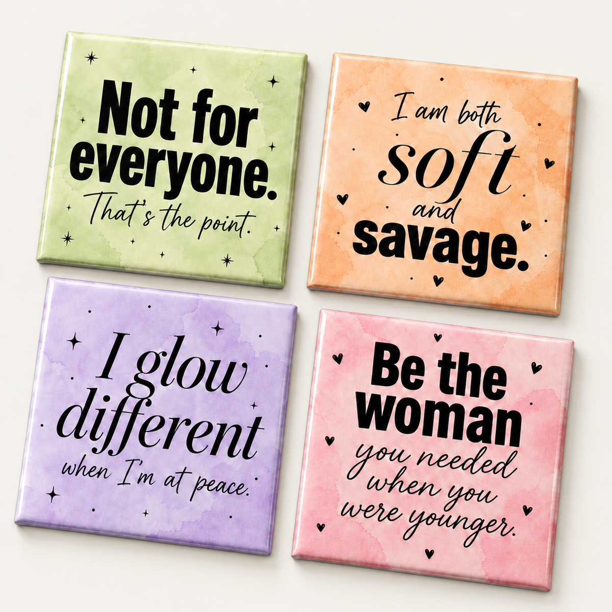 Empowering Quote for Women Set of 4