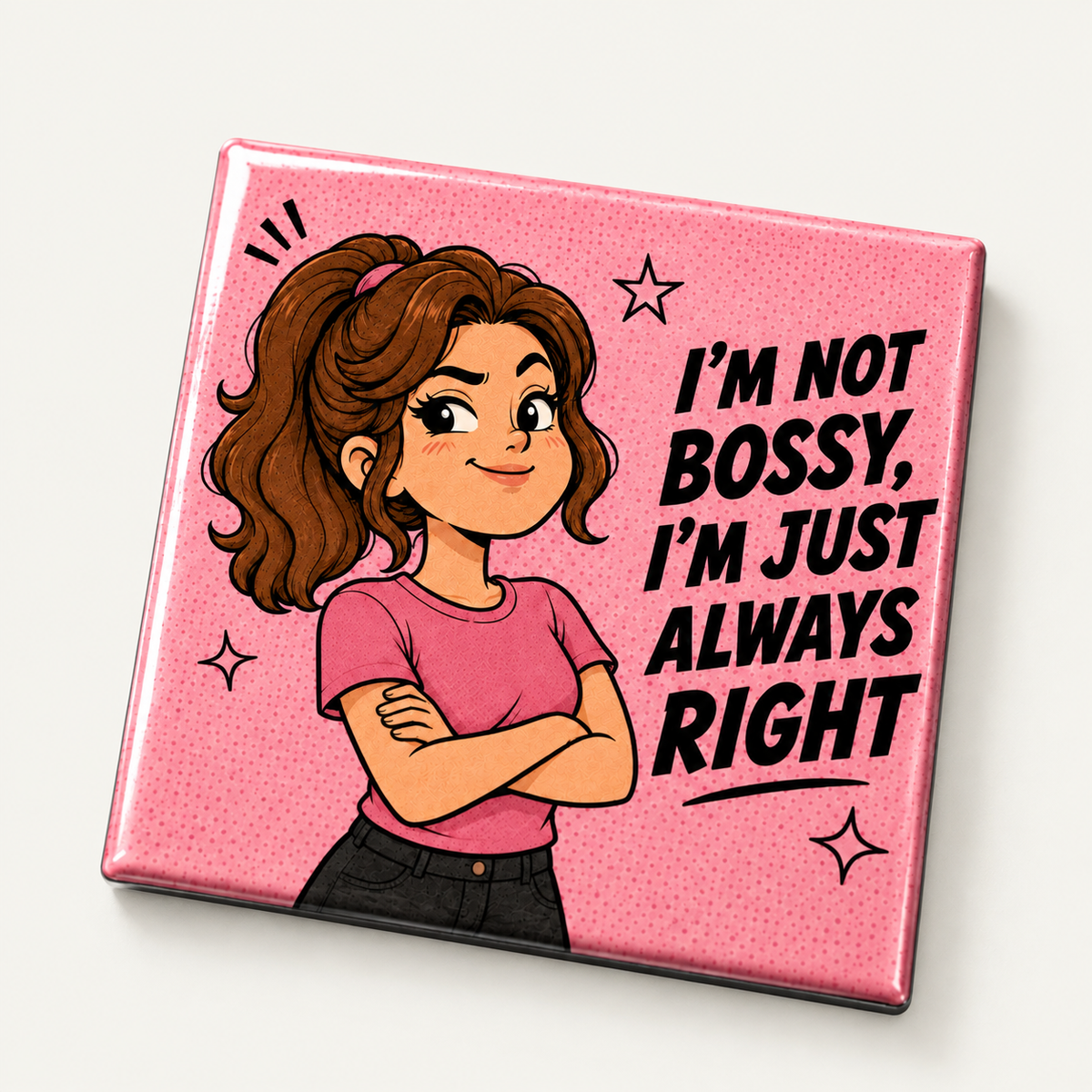 Playful Banter Sassy Quote 2.5x2.5 in