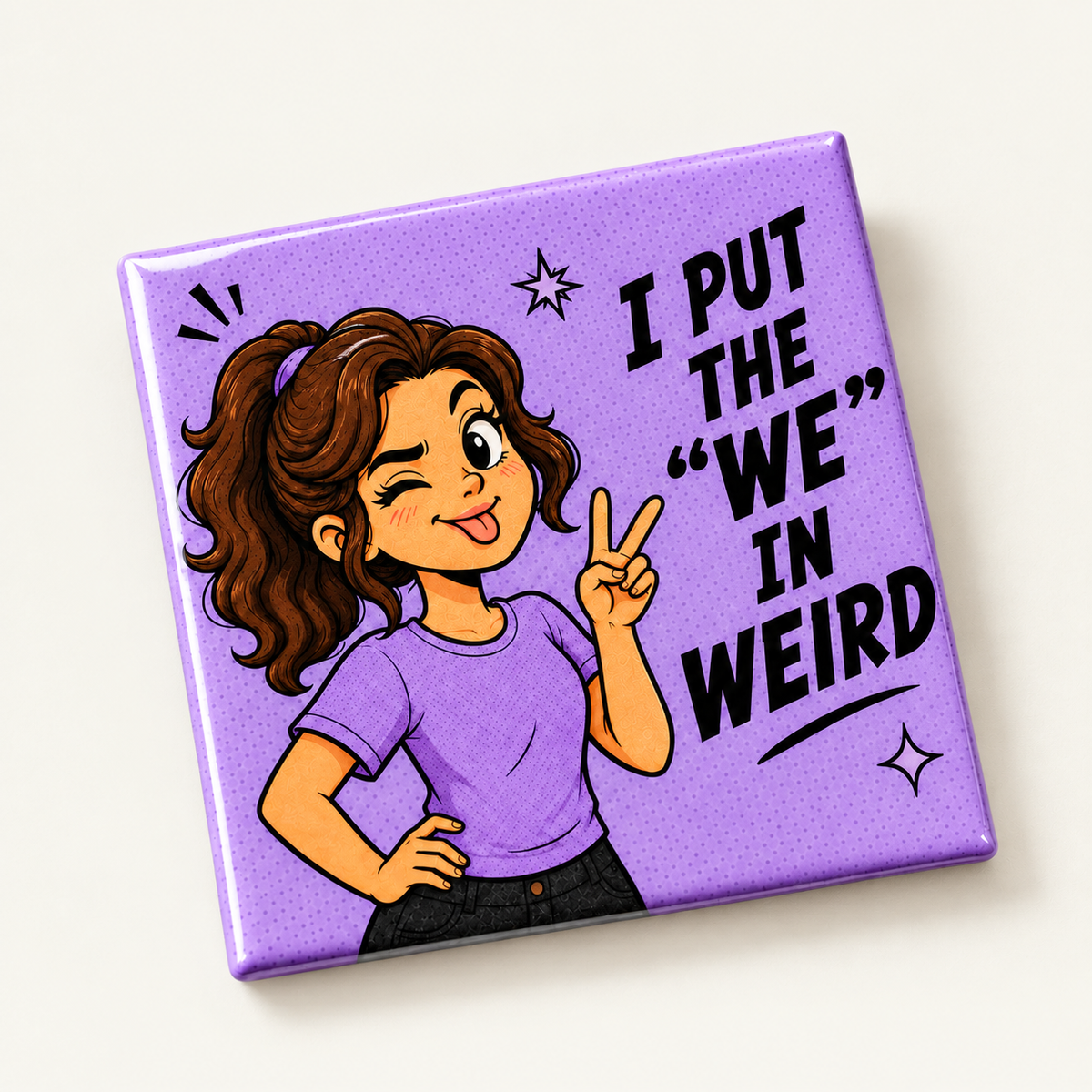 Playful Banter Sassy Quote 2.5x2.5 in