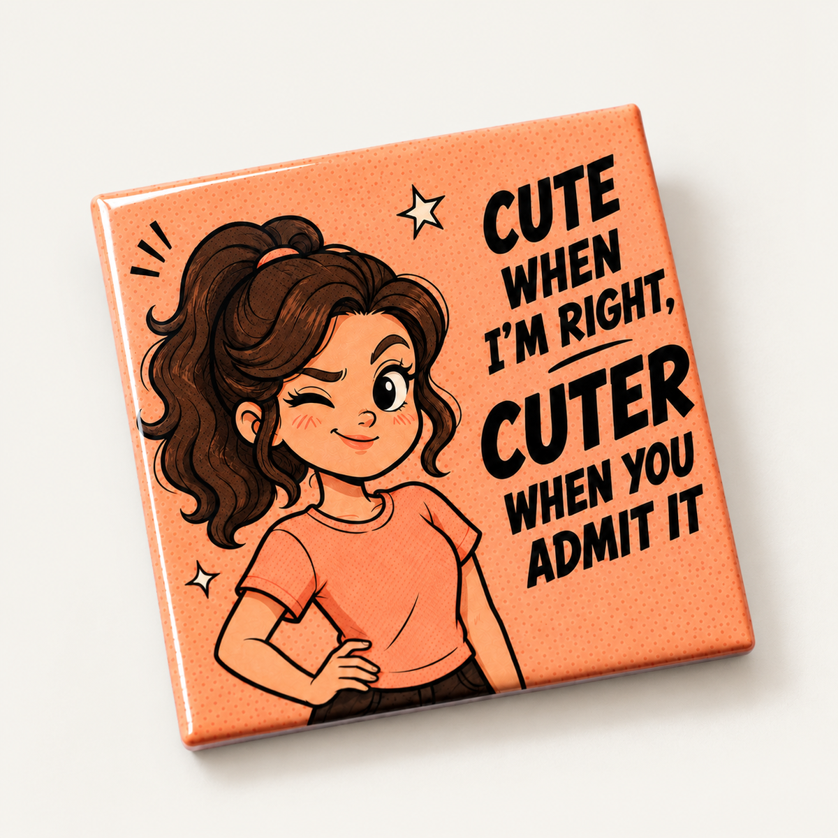 Playful Banter Sassy Quote 2.5x2.5 in