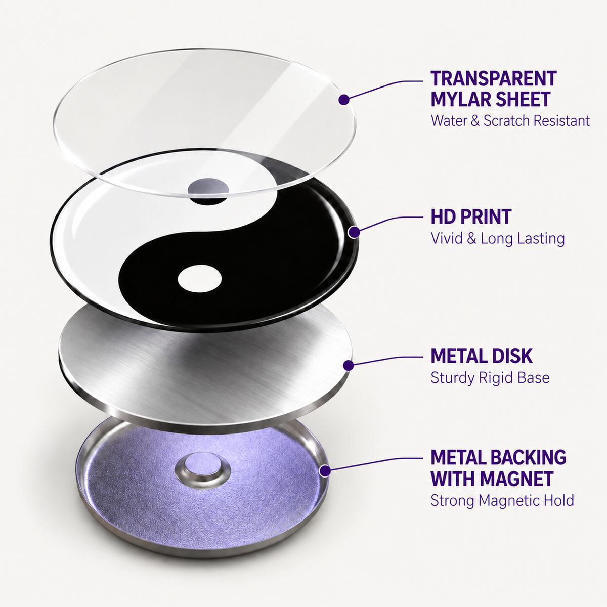 Yin Yang Round Magnet