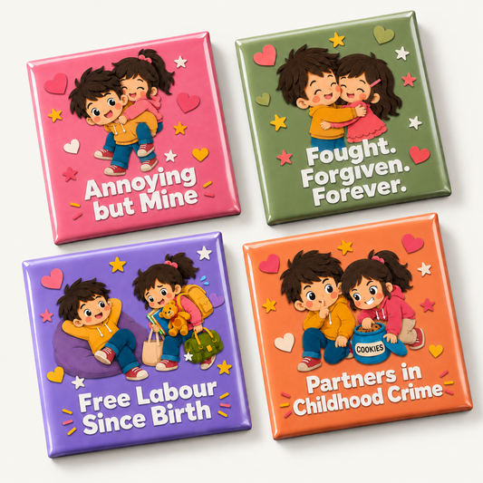 Rakhi Sibling Banter Sassy Quote 2.5x2.5 in