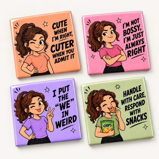 Playful Banter Sassy Quote 2.5x2.5 in