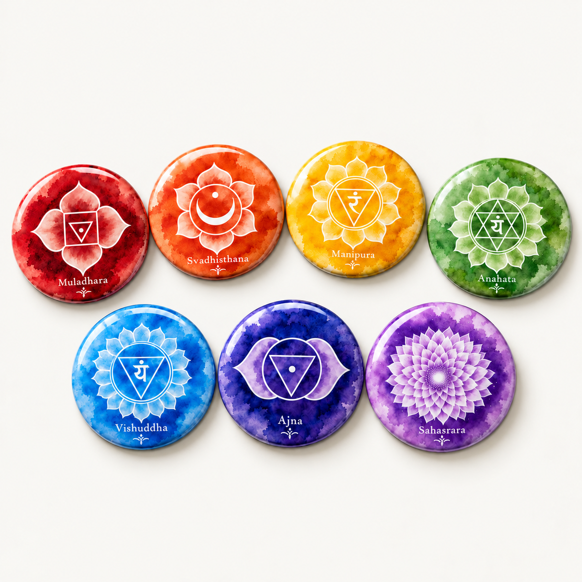 Chakra Symbols Round