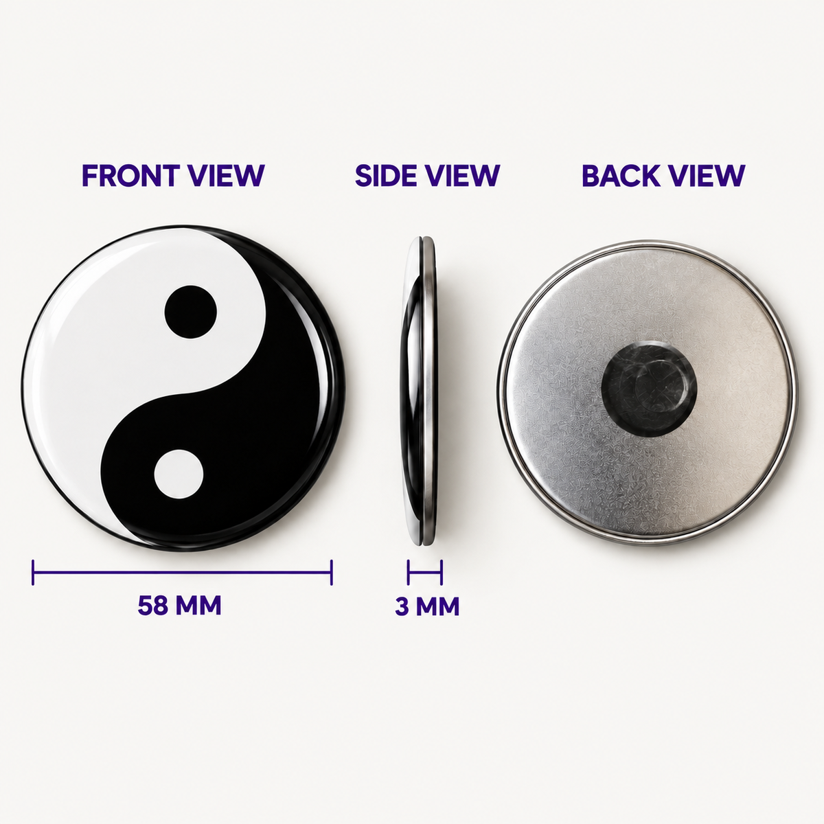 Yin Yang Round Magnet