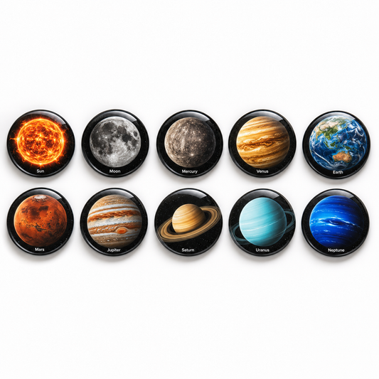 Solar System Round 58mm Educational Toy for Kids