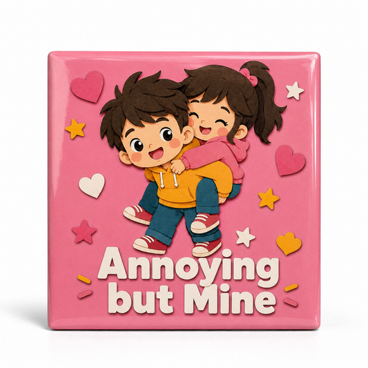 Rakhi Sibling Banter Sassy Quote 2.5x2.5 in