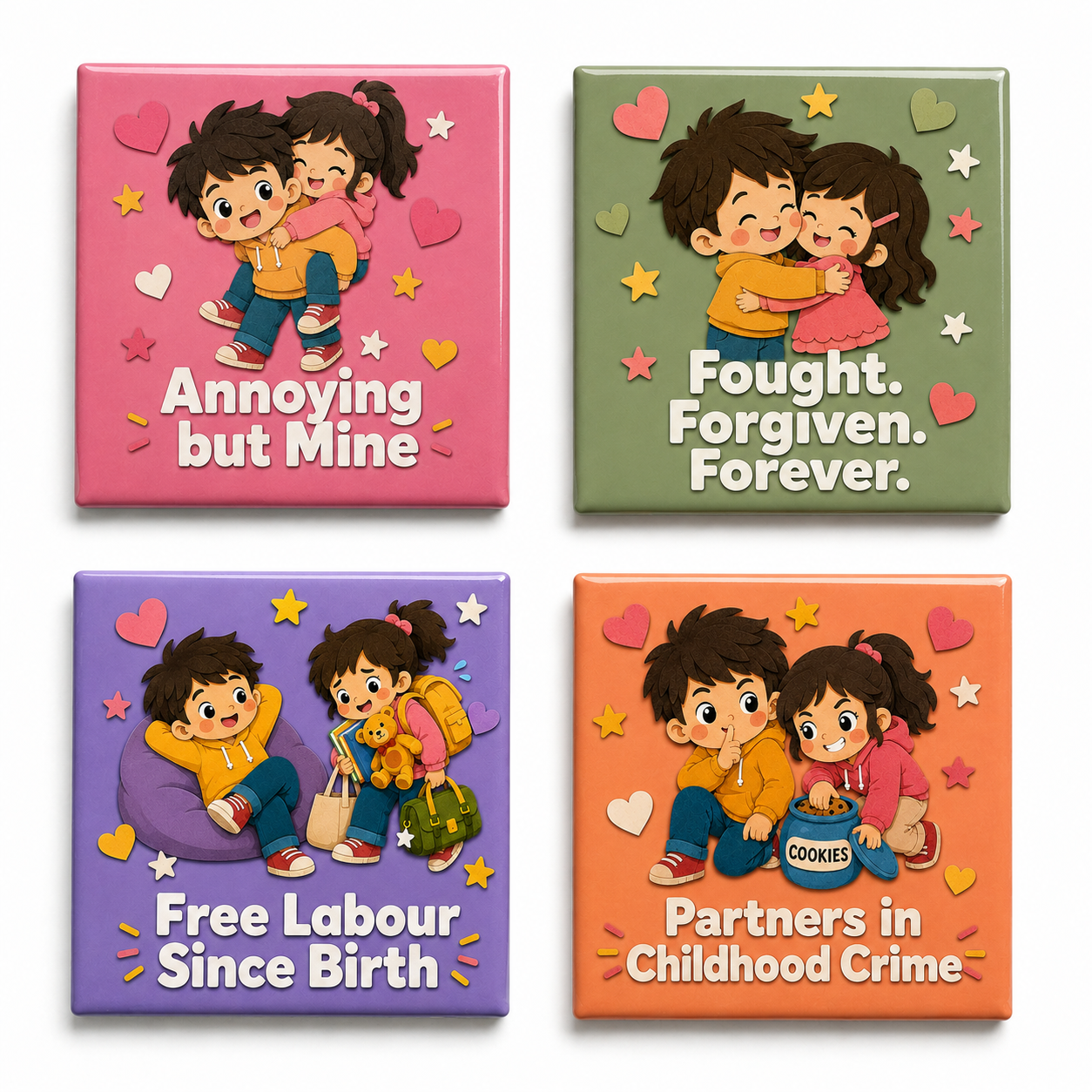 Rakhi Sibling Banter Sassy Quote 2.5x2.5 in