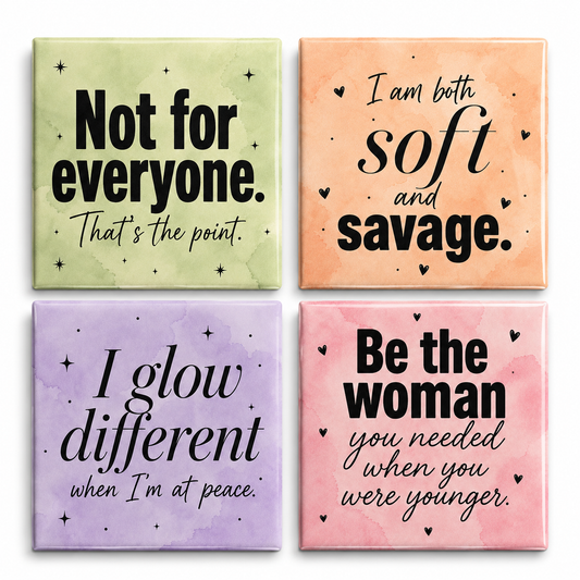 Empowering Quote for Women Set of 4