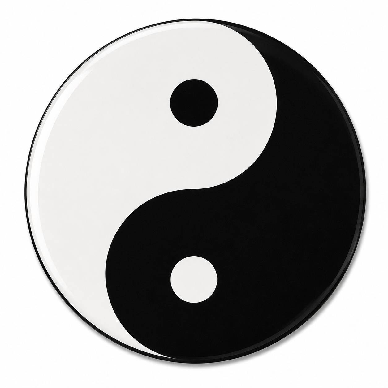 Yin Yang Round 58mm Magnet