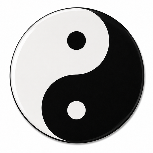 Yin Yang Round 58mm Magnet
