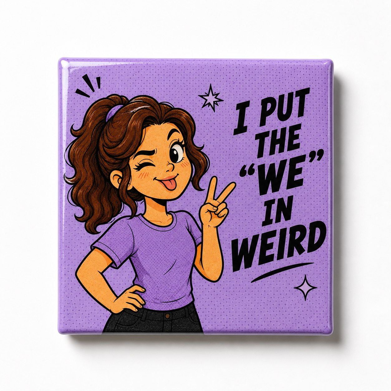 Playful Banter Sassy Quote 2.5x2.5 in