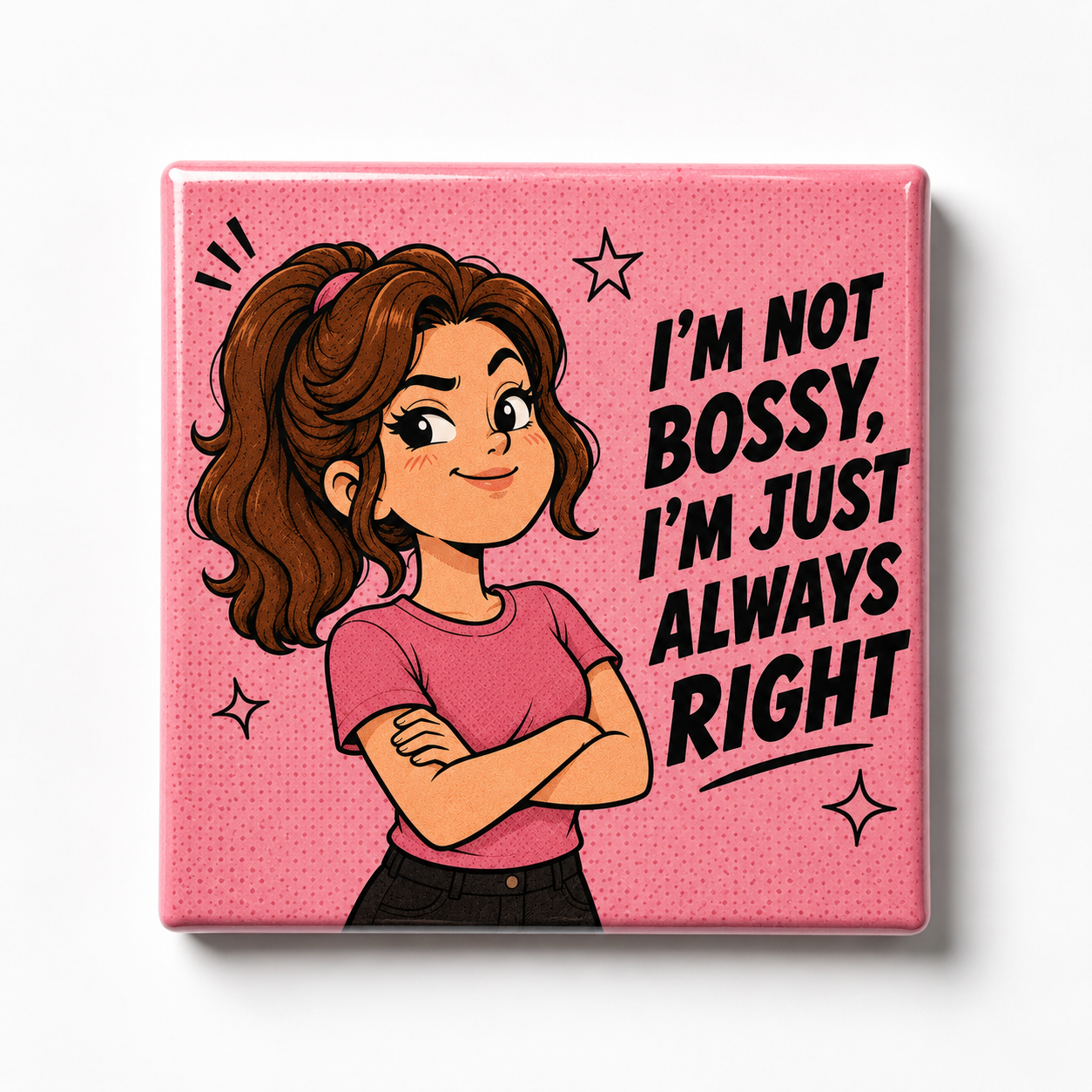 Playful Banter Sassy Quote 2.5x2.5 in