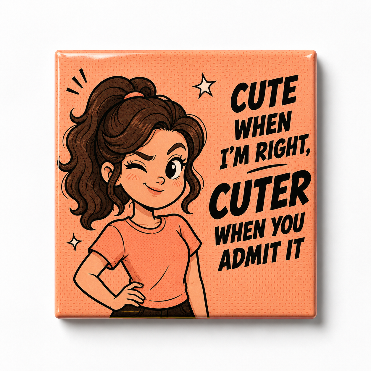 Playful Banter Sassy Quote 2.5x2.5 in
