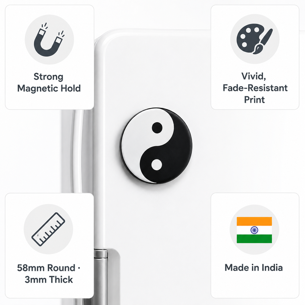 Yin Yang Round 58mm Magnet — Features