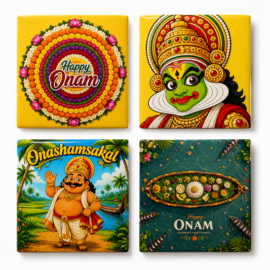 Onam Vibes Set of 4 2.5x2.5 in